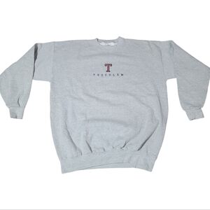 Vintage University Of Tusculum Crewneck‎ Sweatshirt Size XL Embroidered Gray B44